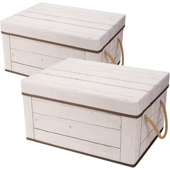 Other - Memory Box for Keepsake, Decorative Storage Boxes with Lids and Handles for Stor